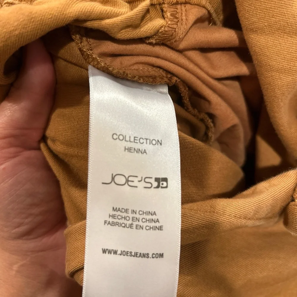 Joe's‎ Jeans Ruffle sleeve Romper Tan Button-Up Front size Large